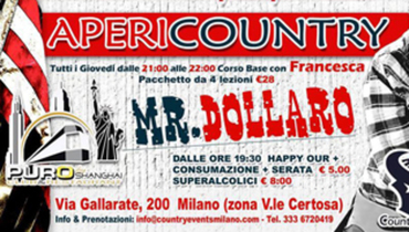 Country Night con Mr. Dollaro al Puro Milano! Country Night con Mr. Dollaro al Puro Milano!