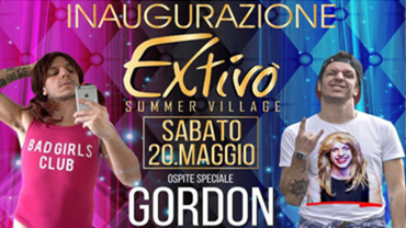 Extivò inaugurazione Giardini Estivi: ospita Gordon Extivò inaugurazione Giardini Estivi: ospita Gordon