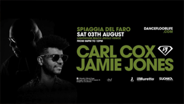 Superstar Dj '19 Carl Cox & Jamie Jones Spiaggia del Faro Superstar Dj '19 Carl Cox & Jamie Jones Spiaggia del Faro